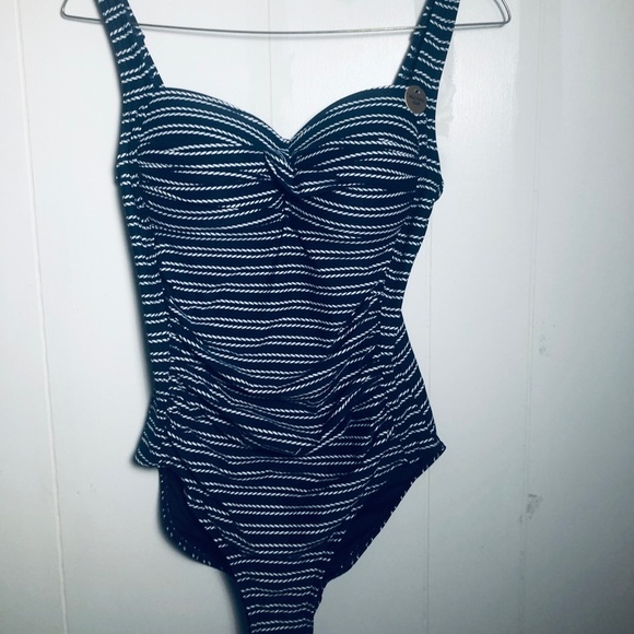 - Womens Blue Swimsuit. NEW. Breast Cancer Fundraiser. - Picture 1 of 8
